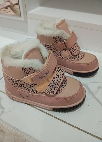 LC Waikiki Kürklü Pembe Leopar Desenli Kız Botu