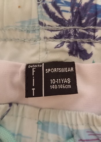 10 yaş erkek Çocuk Palmiye Desenli Deniz Şortu - Görsel 3