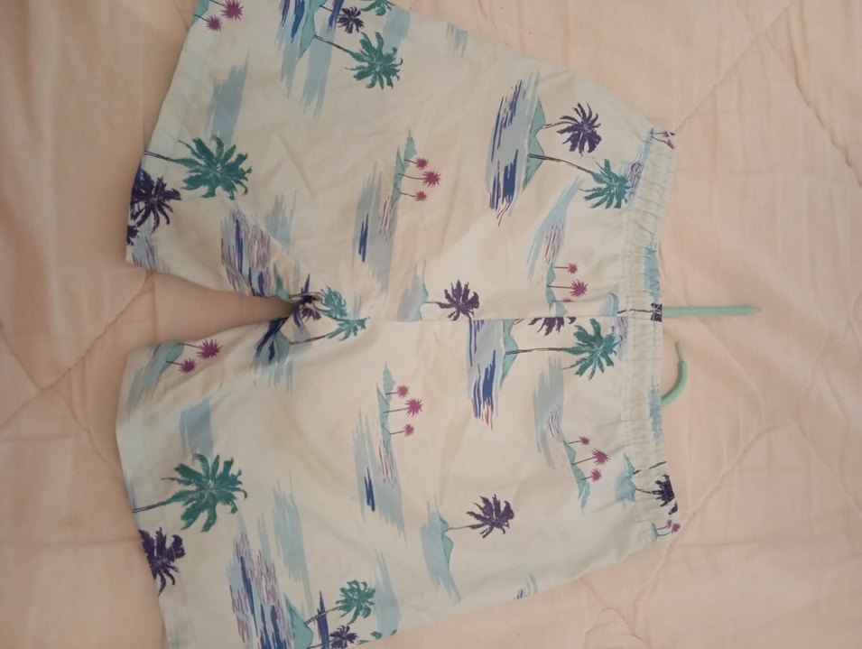 10 yaş erkek Çocuk Palmiye Desenli Deniz Şortu - Görsel 2