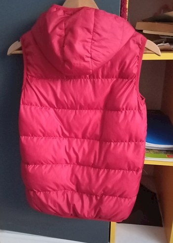 kırmızı Kapüşonlu Fermuarlı şişme çocuk Yelek - Görsel 2