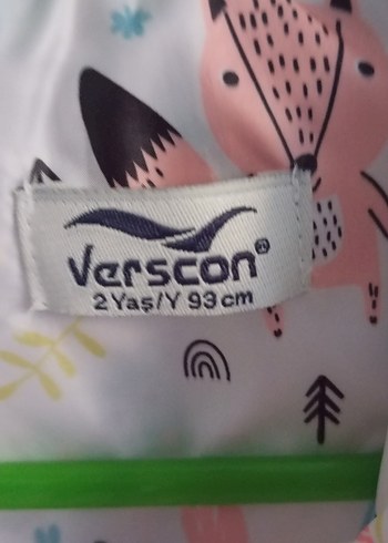 Kız Çocuk Kapüşonlu Desenli Yağmurluk - Görsel 2