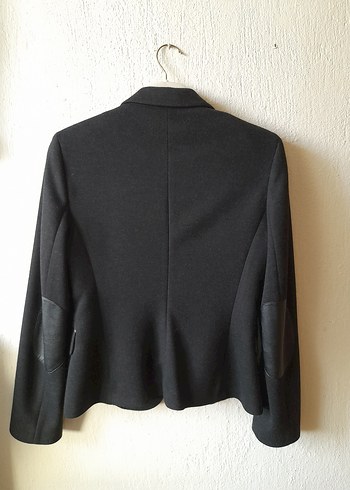 Parantez Düğmeli Siyah Kadın Blazer