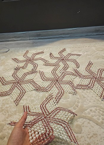 Boncuklu Bohem El Yapımı Dekoratif Örgü - Görsel 2