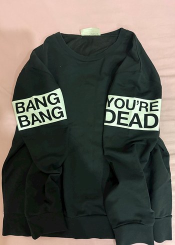 Diğer Siyah Baskılı Kadın Sweatshirt