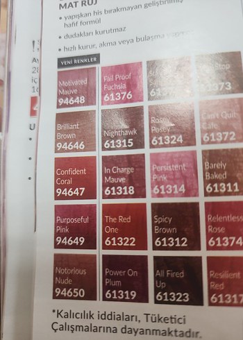 Beden Avon Power Stay Likit Mat Ruj