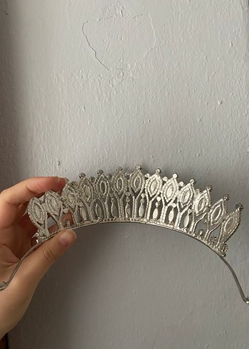 Işıltılı Beyaz Düğün Tacı - Görsel 2