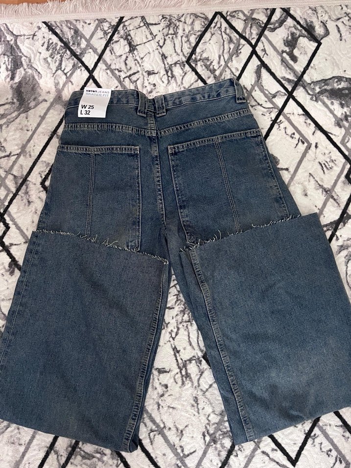 Gri  Midi Kot Pantolon - Görsel 4