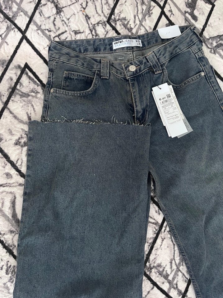 Gri  Midi Kot Pantolon - Görsel 2