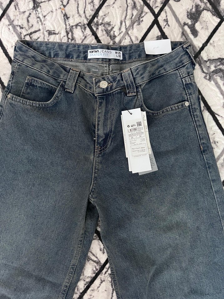 Gri  Midi Kot Pantolon - Görsel 3