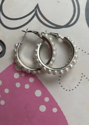 İnci Boncuklu Midi Küpe - Görsel 3