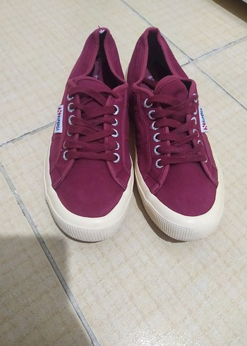 40 Beden Bordo Kadın Sneakers Spor Ayakkabı