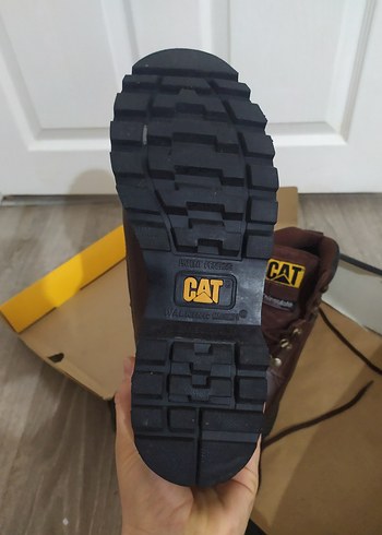 Kahverengi Deri Platform Topuklu CAT Botlar - Görsel 3