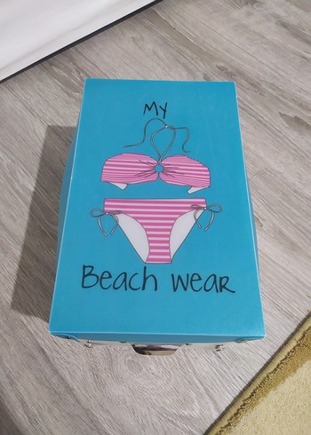 Bohem Tarz Turkuaz Kız Bikini resimli kutu
