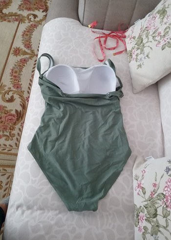 xxl Beden Yeşil Strappy Kadın Mayo