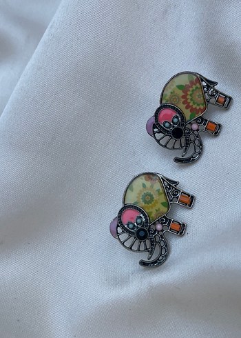 Mini Desenli Boncuklu Kadın Küpeler - Görsel 4