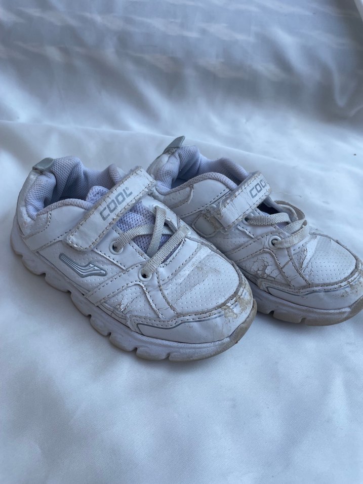 Kız -Erkek Çocuk Beyaz Spor Ayakkabı Velcro - Görsel 2