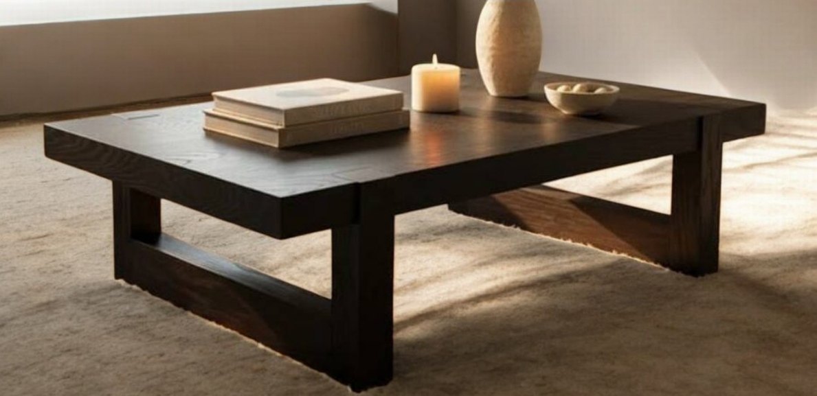 Kahverengi Ahşap sehpa - Görsel 2