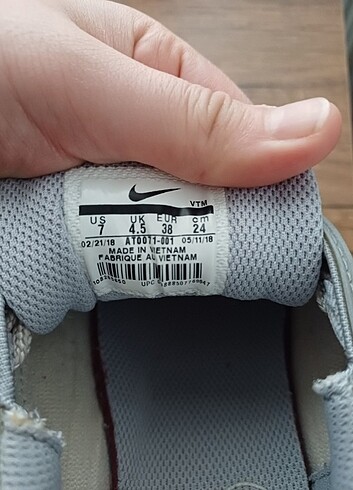 38 Beden gri Renk Nike Ayakkabı 