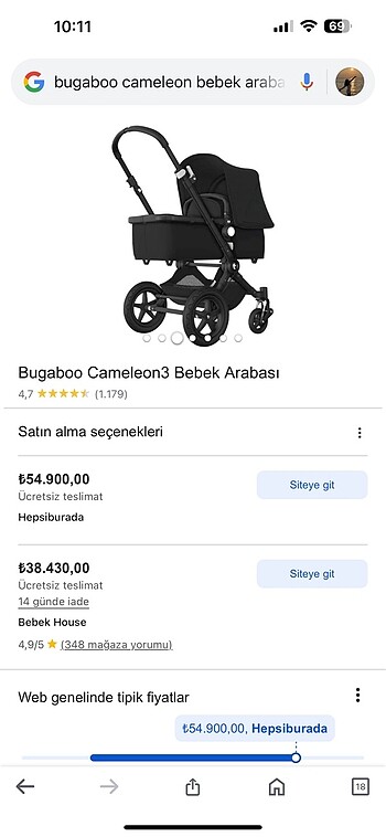 Bebek arabası Bugaboa camelon - Görsel 8