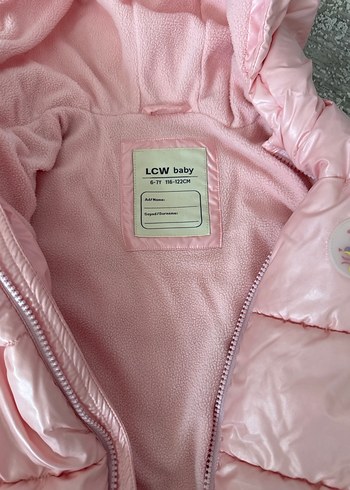 Kızlar için Kapüşonlu Pembe Mont 4/5 yaş uyumlu - Görsel 2