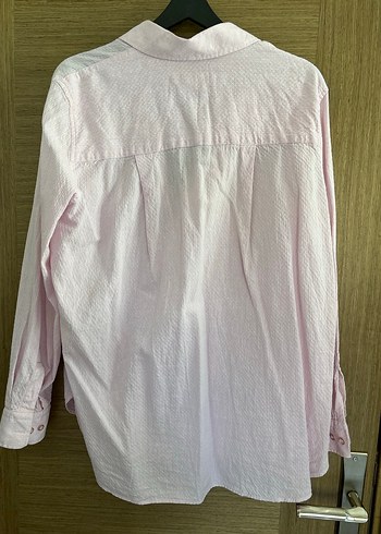 U.S Polo Assn. Düğmeli Pembe Keten Kadın Gömlek
