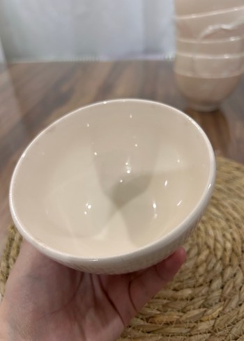 Beyaz Seramik 6'lı Kase Seti - Görsel 3