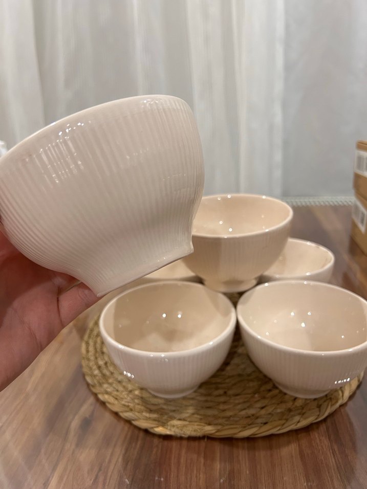 Beyaz Seramik 6'lı Kase Seti - Görsel 5