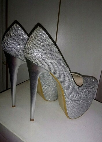 Zara Platform topuk abiye ayakkabi 