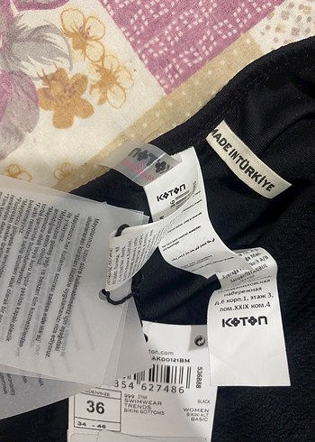 36 Beden Siyah Mini Street Wear Bikini Altı