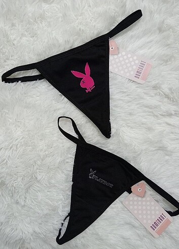2 adet pamuklu tanga playboy