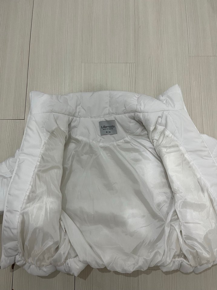 Beyaz Kadın Kısa mont - Görsel 5