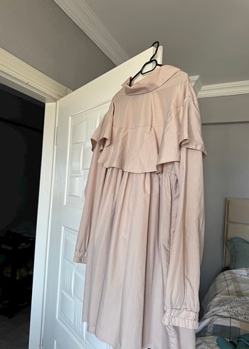 Bej Keten Uzun Kollu tunik - Görsel 2