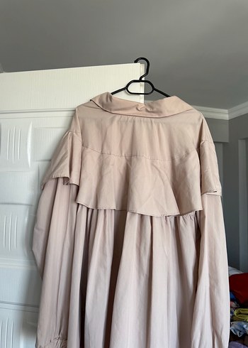 Bej Keten Uzun Kollu tunik - Görsel 3