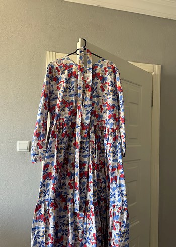 Çiçek Desenli Uzun Bohem Elbise - Görsel 2