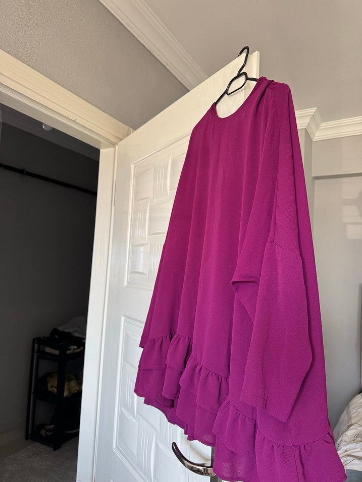 Mor Salaş Uzun Kadın Tunik - Görsel 2