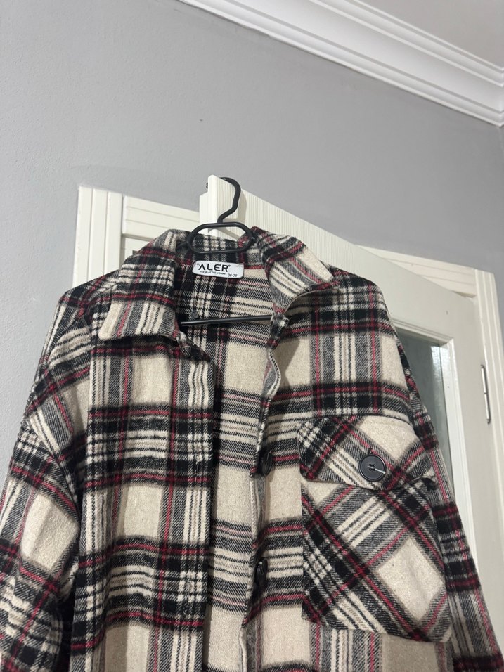 Düğmeli Salaş Oduncu  Kadın Gömlek - Görsel 2