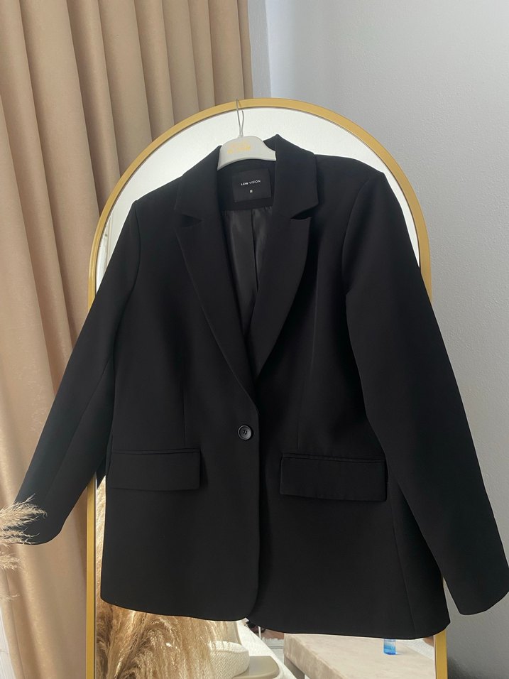 Siyah blazer ceket - Görsel 4