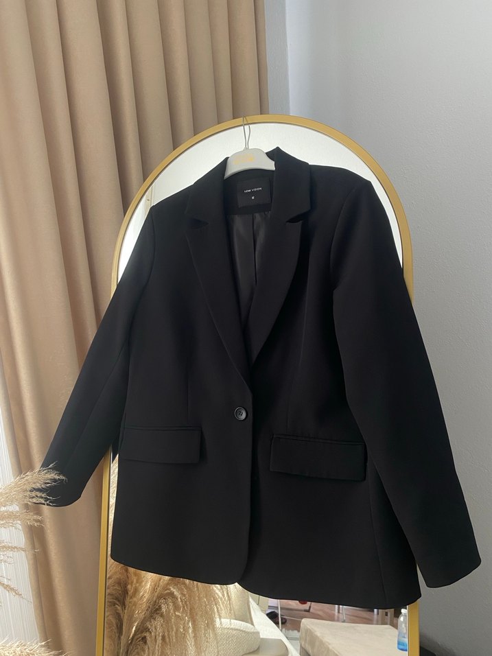 Siyah blazer ceket - Görsel 3