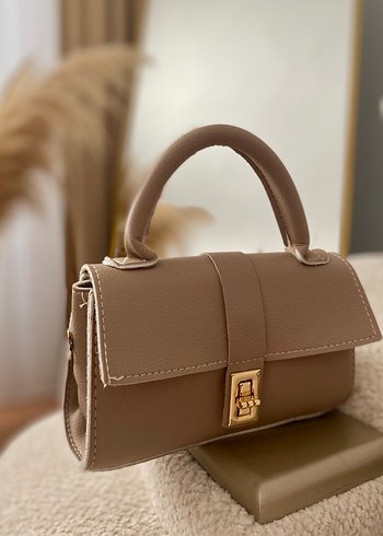 Bej Deri Tokalı Kadın Çanta - Görsel 2