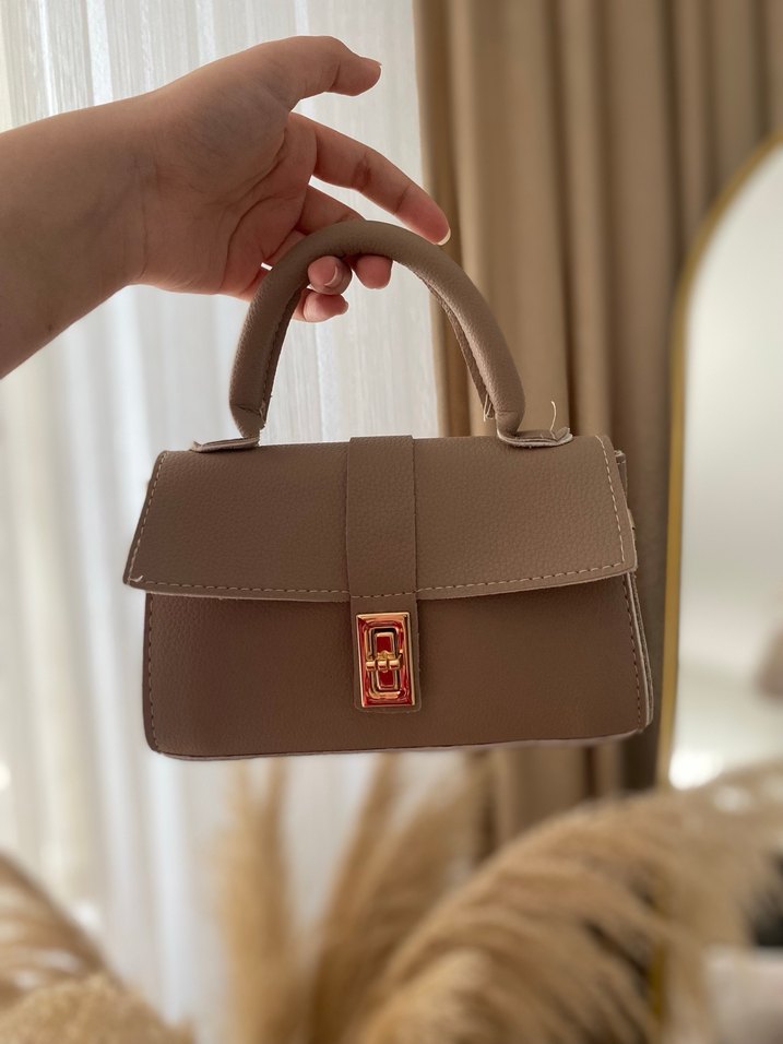 Bej Deri Tokalı Kadın Çanta - Görsel 3