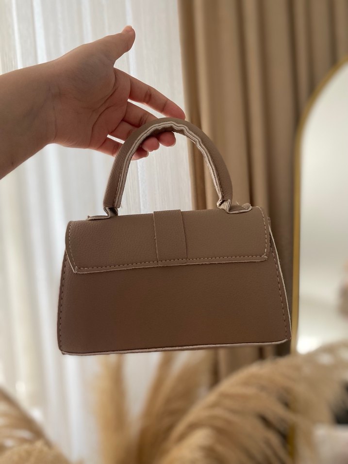 Bej Deri Tokalı Kadın Çanta - Görsel 4