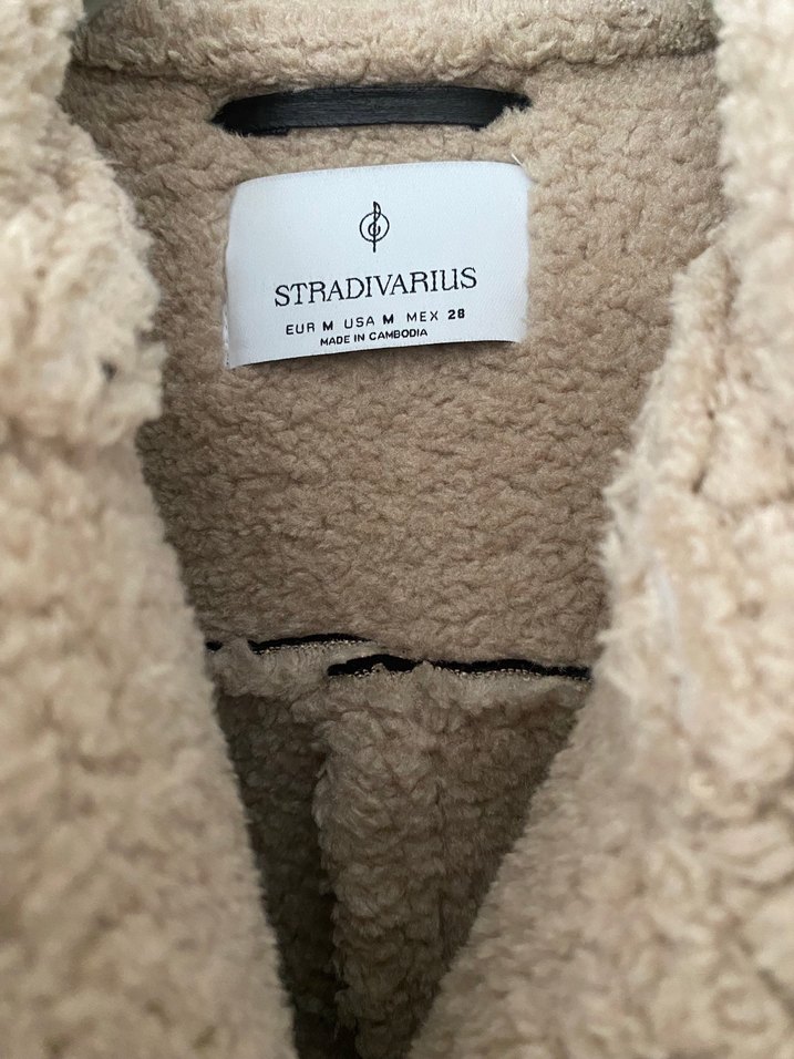 Stradivarius suni kürklü biker ceket - Görsel 4