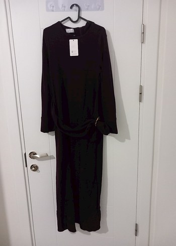 Bordo İnce Askılı Uzun Kadın Elbisesi - Görsel 2