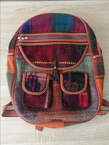  Beden Etnik desenli vintage sırt çantası