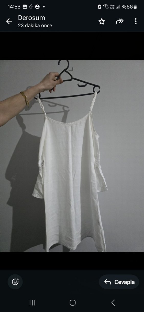 Beyaz Nakışlı Bohem Midi Elbise - Görsel 2