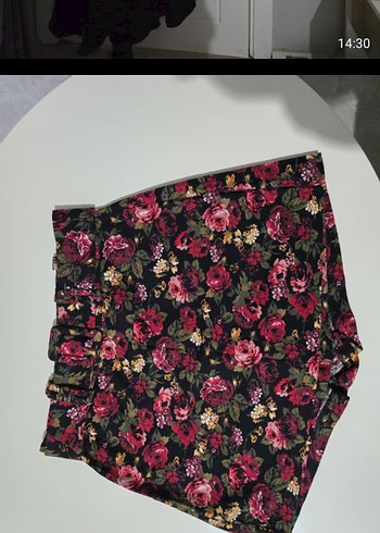 Çiçek Desenli Mini Kadın şort etek - Görsel 2