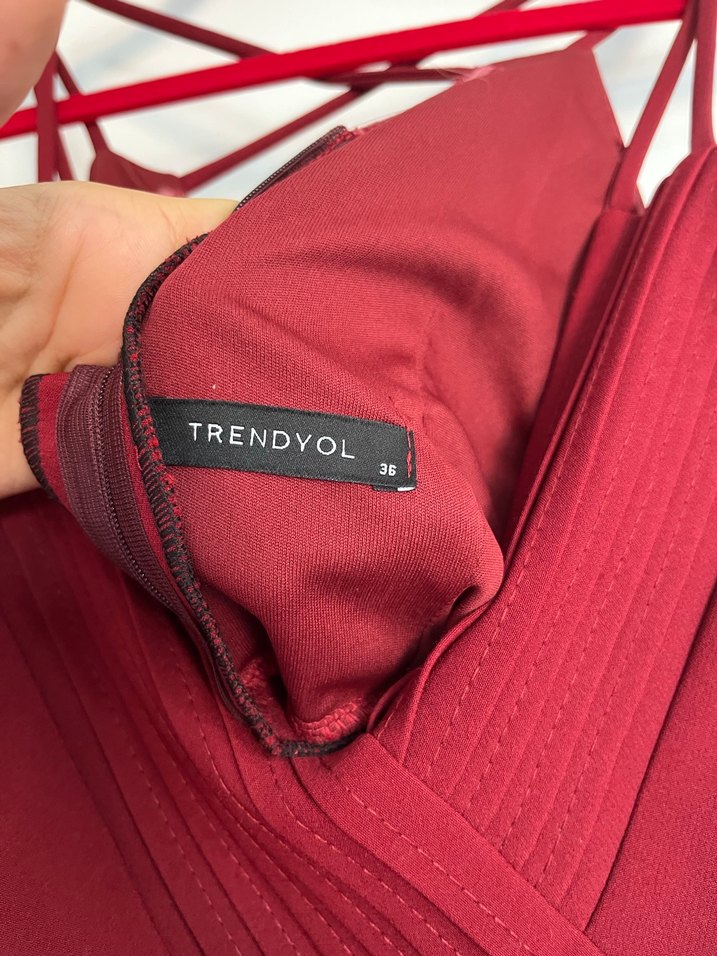 Bordo abiye - Görsel 4