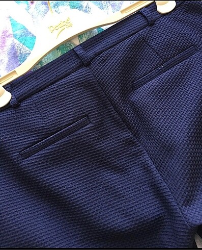 38 Beden lacivert Renk İspanyol paça kumaş pantalon
