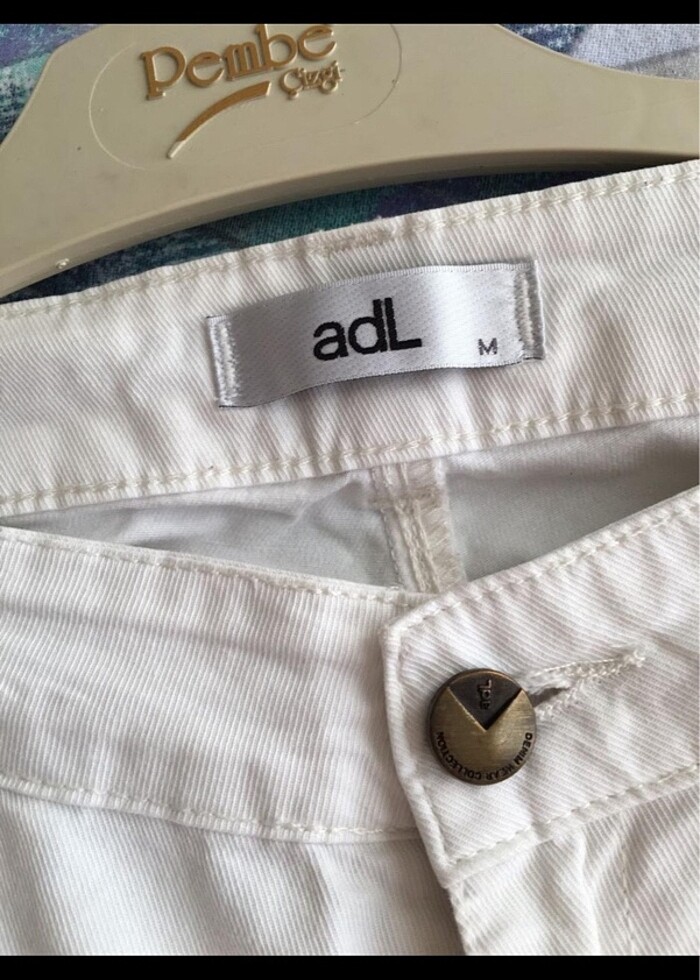 Düz paça Ekru pantolon - Görsel 4