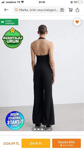 xs Beden Mango halter yaka belli tulum